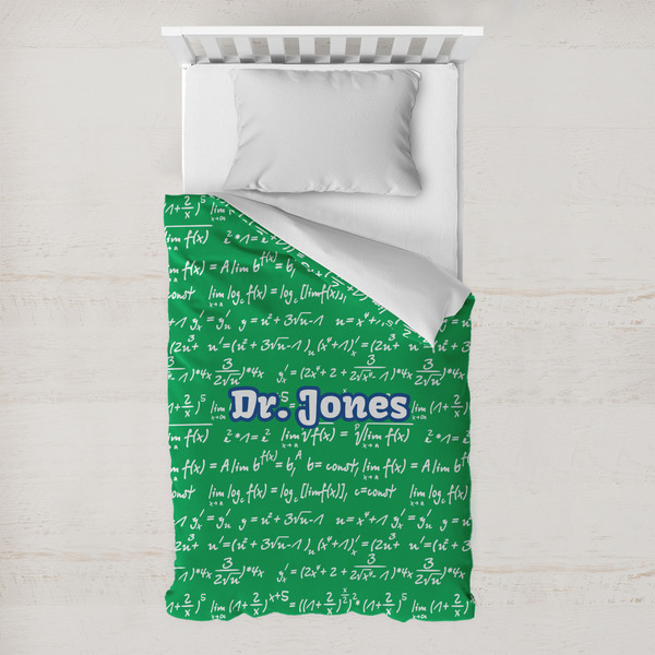 Custom Equations Toddler Duvet Cover w/ Name or Text