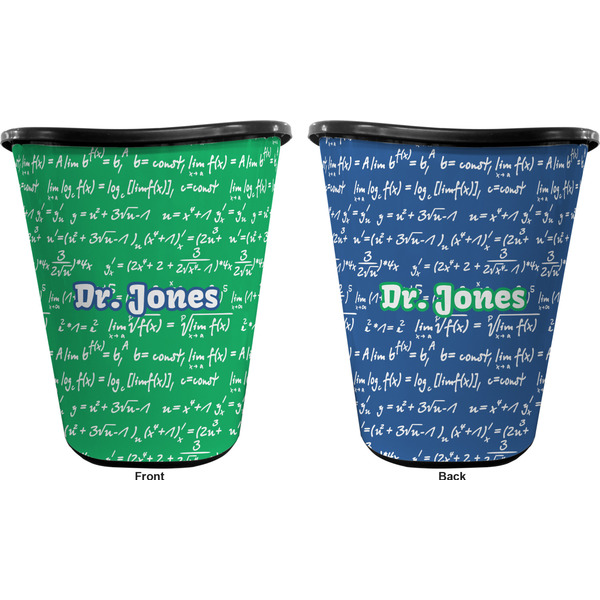 Equations Trash Can Black - Front and Back - Apvl