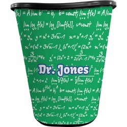 Equations Waste Basket - Single Sided (Black) (Personalized)