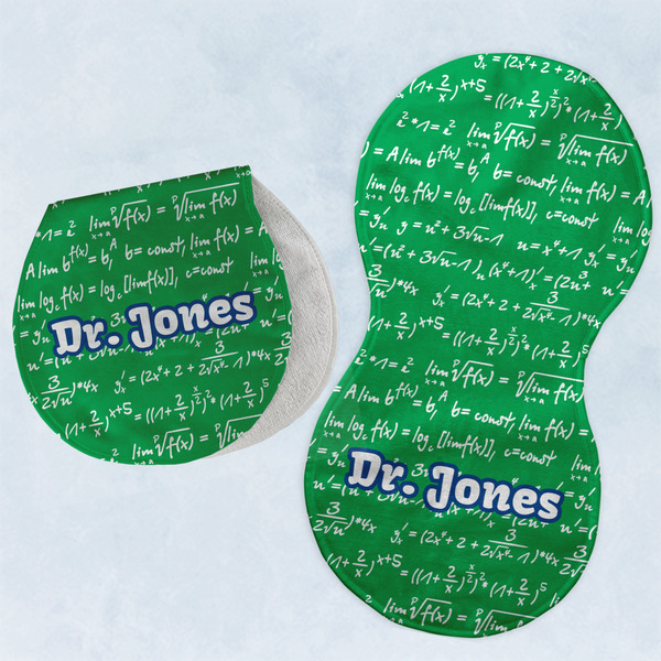 Custom Equations Burp Pads - Velour - Set of 2 w/ Name or Text