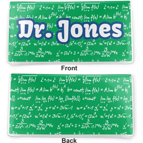 Equations Vinyl Check Book Cover - Front and Back