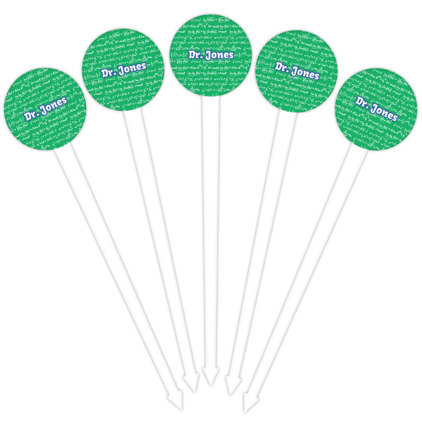 Equations White Plastic 4" Food Pick - Round - Fan View