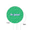 Equations White Plastic 4" Food Pick - Round - Single Sided - Front & Back