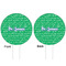 Equations White Plastic 6" Food Pick - Round - Double Sided - Front & Back
