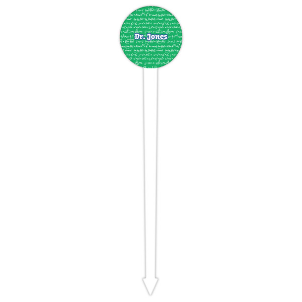 Equations White Plastic 6" Food Pick - Round - Single Pick