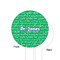 Equations White Plastic 6" Food Pick - Round - Single Sided - Front & Back