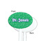Equations White Plastic 7" Stir Stick - Single Sided - Oval - Front & Back
