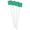 Equations White Plastic Stir Stick - Single Sided - Square - Front