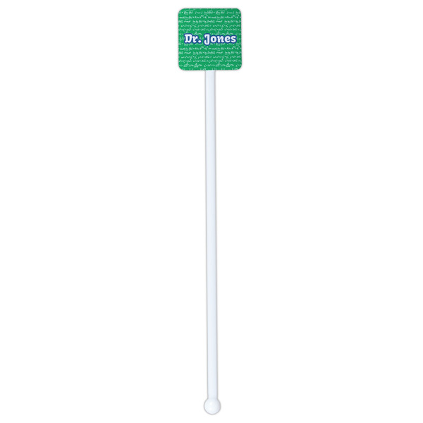 Equations White Plastic Stir Stick - Single Sided - Square - Single Stick