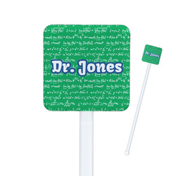 Equations Square Plastic Stir Sticks - Double Sided (Personalized)