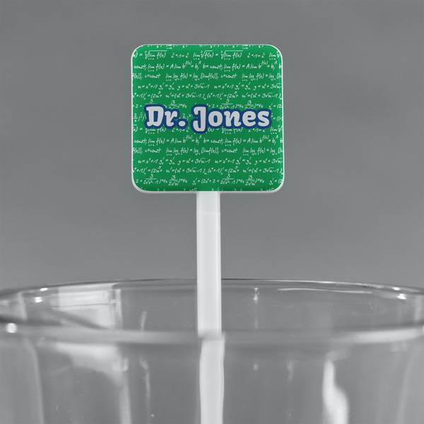 Equations White Plastic Stir Stick - Square - Main