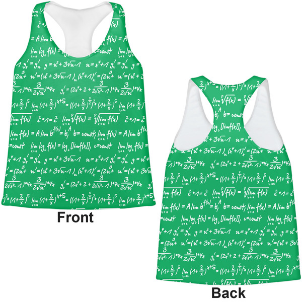 Equations Womens Racerback Tank Tops - Medium - Front and Back