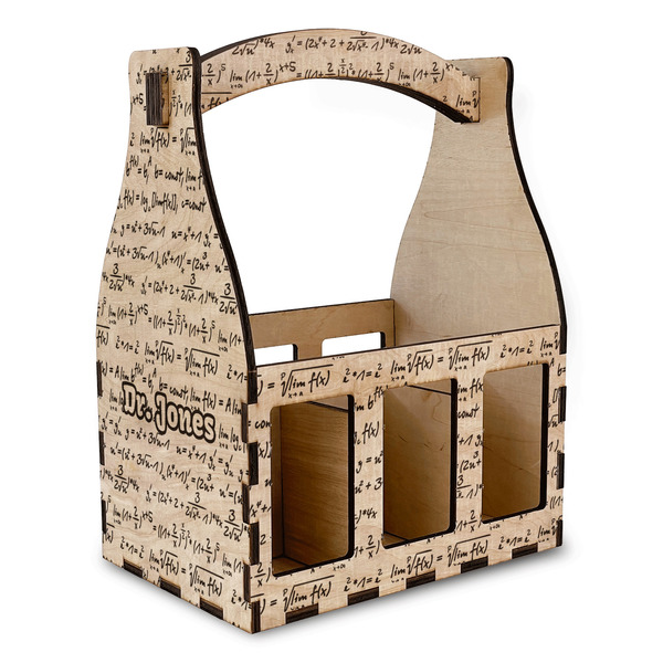 Custom Equations Wooden Beer Bottle Caddy (Personalized)