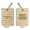 Equations Wood Luggage Tags - Rectangle - Approval