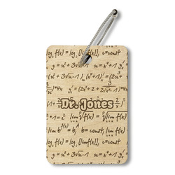 Equations Wood Luggage Tag - Rectangle (Personalized)