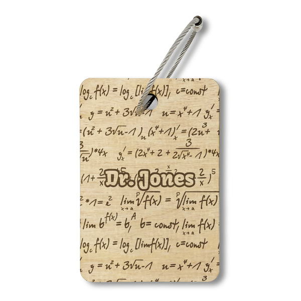 Custom Equations Wood Luggage Tag - Rectangle (Personalized)