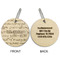 Equations Wood Luggage Tags - Round - Approval