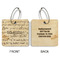 Equations Wood Luggage Tags - Square - Approval