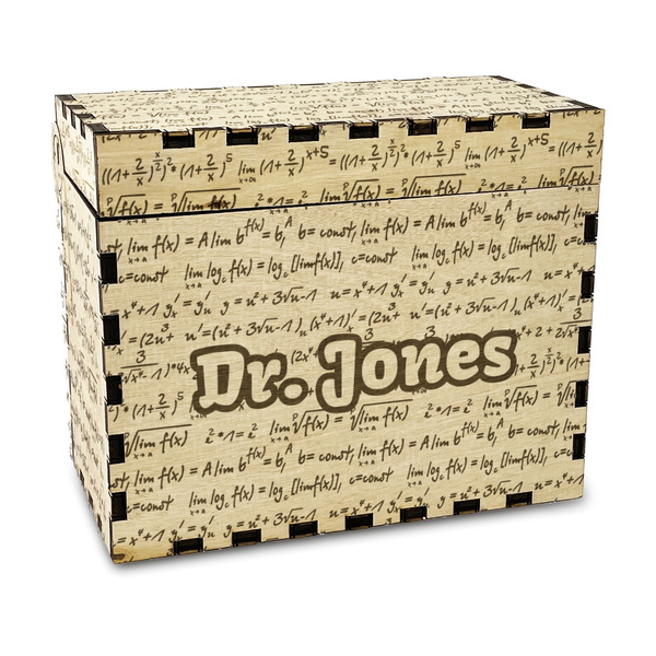 Custom Equations Wood Recipe Box - Laser Engraved (Personalized)
