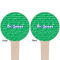 Equations Wooden 4" Food Pick - Round - Double Sided - Front & Back