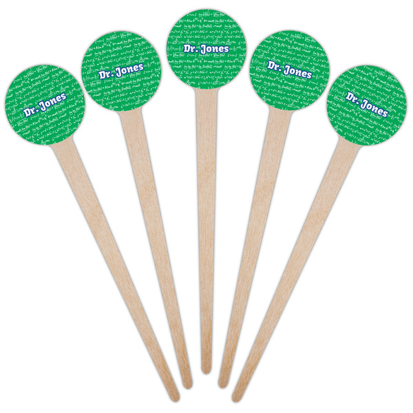 Equations Wooden 4" Food Pick - Round - Fan View