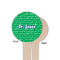 Equations Wooden 4" Food Pick - Round - Single Sided - Front & Back