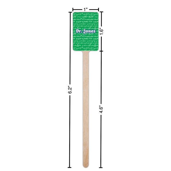 Equations Wooden 6.25" Stir Stick - Rectangular - Dimensions
