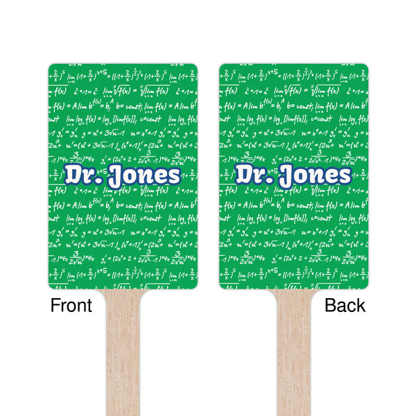 Equations Wooden 6.25" Stir Stick - Rectangular - Double Sided - Front & Back