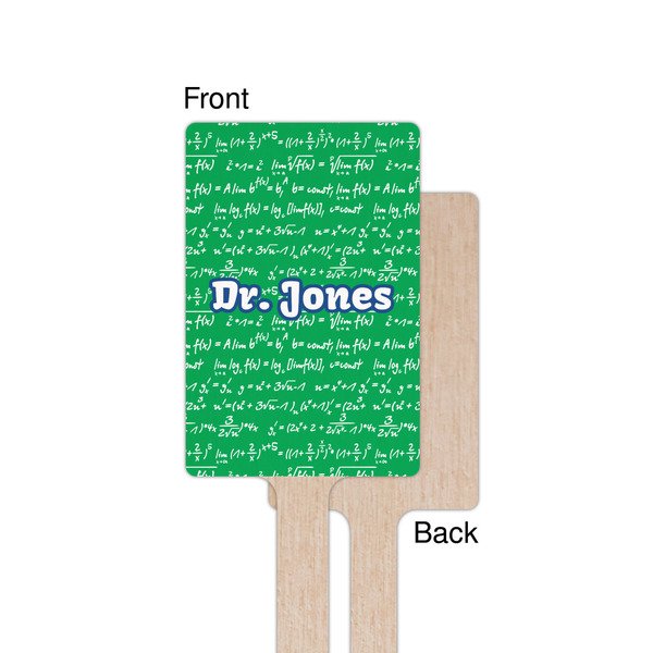 Equations Wooden 6.25" Stir Stick - Rectangular - Single - Front & Back