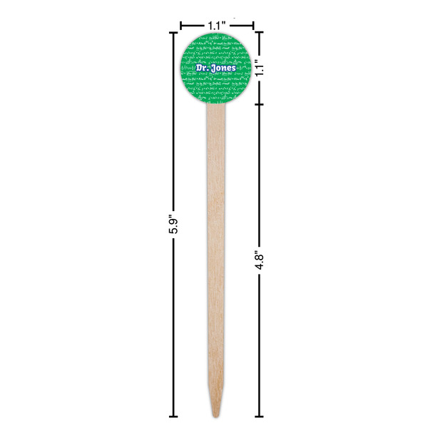 Equations Wooden 6" Food Pick - Round - Dimensions