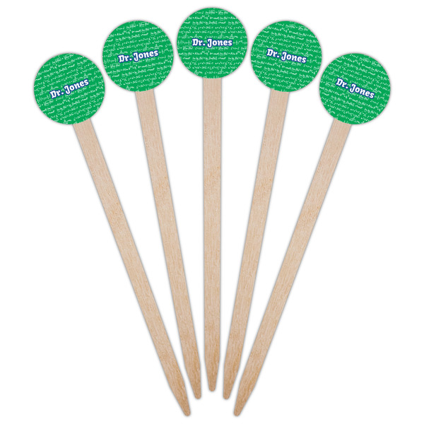 Equations Wooden 6" Food Pick - Round - Fan View