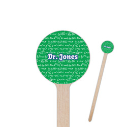 Equations 6" Round Wooden Stir Sticks - Single Sided (Personalized)