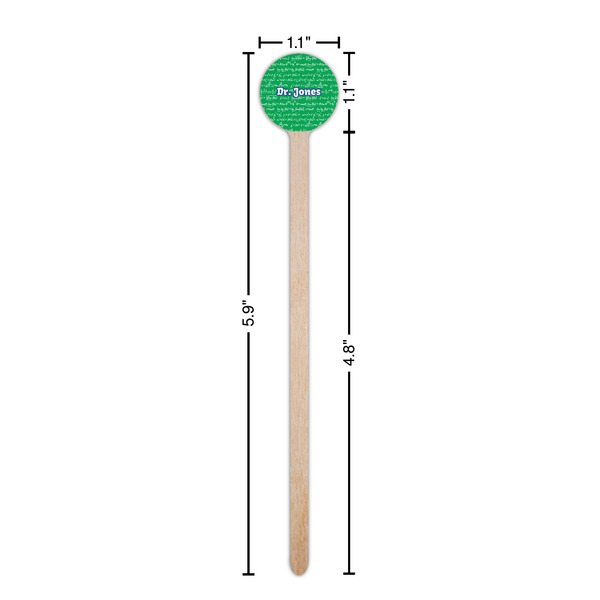 Equations Wooden 6" Stir Stick - Round - Dimensions