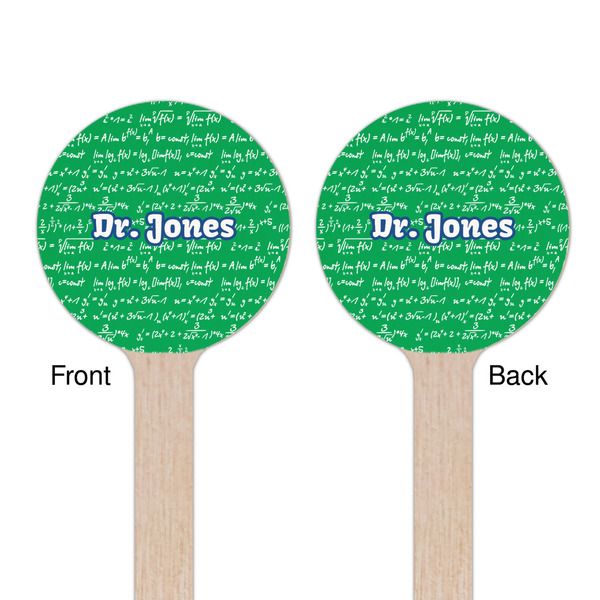 Equations Wooden 6" Stir Stick - Round - Double Sided - Front & Back