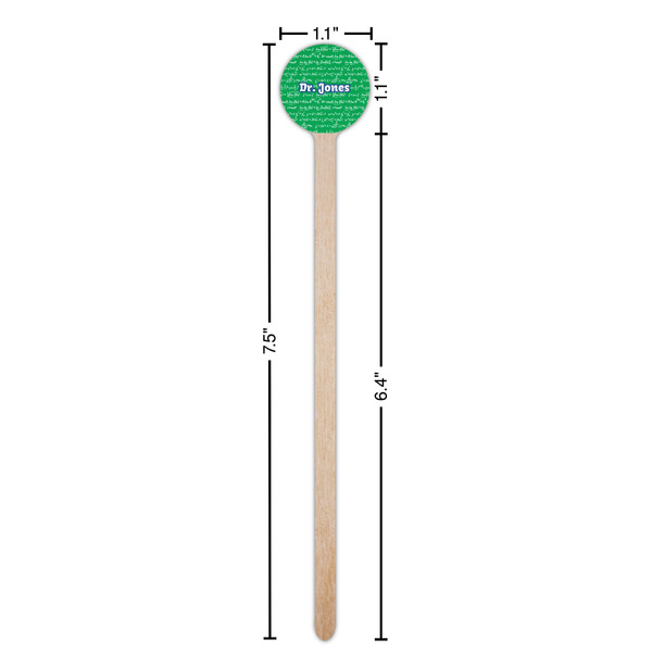 Equations Wooden 7.5" Stir Stick - Round - Dimensions