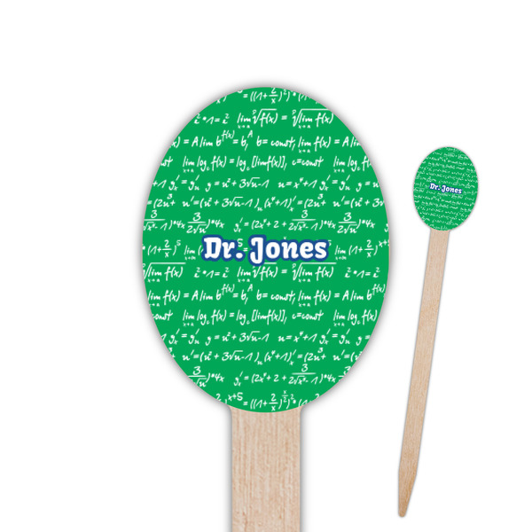 Custom Equations Oval Wooden Food Picks (Personalized)