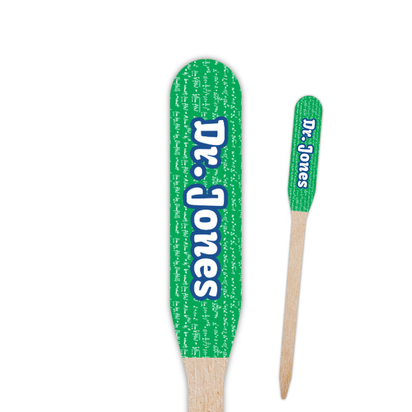 Custom Equations Paddle Wooden Food Picks - Double Sided (Personalized)