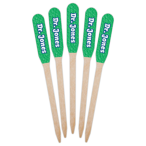 Equations Wooden Food Pick - Paddle - Fan View