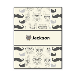 Hipster Cats & Mustache Wood Print - 11x14 (Personalized)