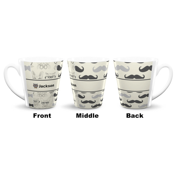 Hipster Cats & Mustache 12 Oz Latte Mug - Approval