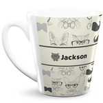 Hipster Cats & Mustache 12 Oz Latte Mug (Personalized)