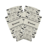 Hipster Cats & Mustache Can Cooler (tall 12 oz) - Set of 4 (Personalized)