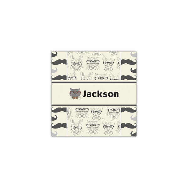 Hipster Cats & Mustache 12x12 - Canvas Print - Front View