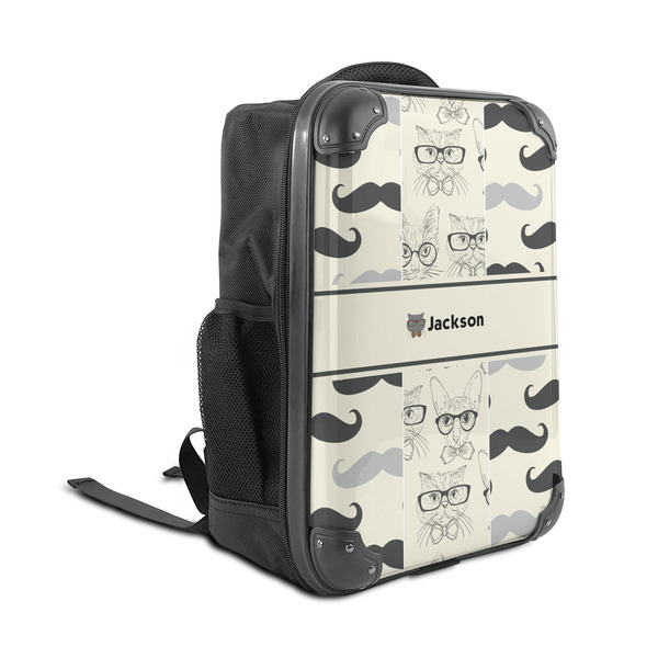 Hipster Cats & Mustache 15" Backpack - ANGLE VIEW