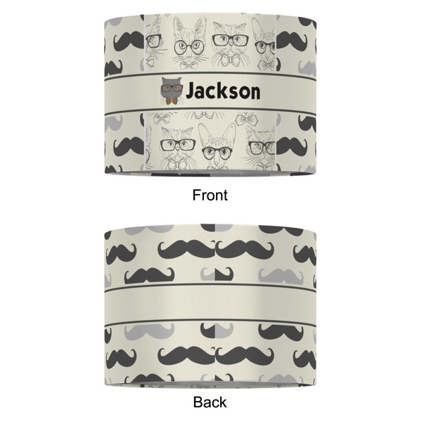 Hipster Cats & Mustache 16" Drum Lampshade - APPROVAL (Fabric)