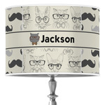Hipster Cats & Mustache 16" Drum Lamp Shade - Poly-film (Personalized)