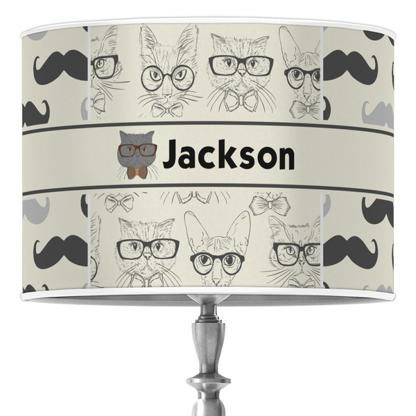 Custom Hipster Cats & Mustache Drum Lamp Shade (Personalized)