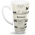 Hipster Cats & Mustache 16 Oz Latte Mug (Personalized)