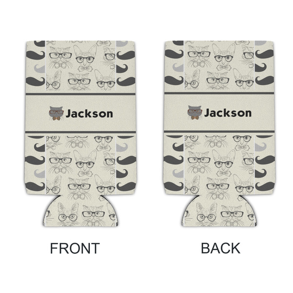 Hipster Cats & Mustache 16oz Can Sleeve - APPROVAL