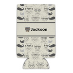 Hipster Cats & Mustache Can Cooler (Personalized)